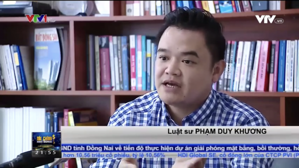 Luật sư Phạm Duy Khương trả lời VTV về dự thảo thông tư về sản phẩm của Việt Nam, sản xuất tại Việt Nam