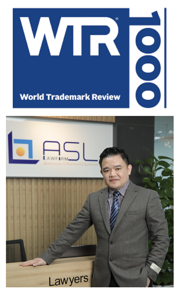 Lawyer Pham Duy Khuong of ASL LAW is ranked as the top tier trademark attorney in Vietnam by WTR