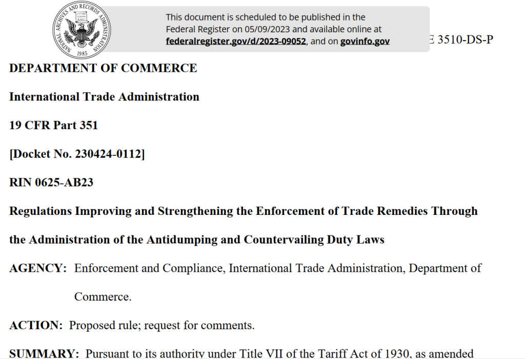 USA solicits comments on amendments to trade remedy regulations, USA solicits comments on amendments , USA solicits comments on trade remedy regulations amendments, amendments to trade remedy regulations in the USA ,