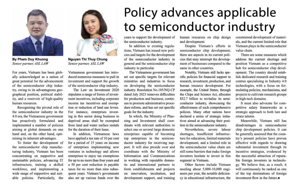 Vietnam semiconductor industry, Vietnam policy advances to semiconductor industry, semiconductor industry in Vietnam, policy advances to semiconductor industry in Vietnam