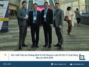 ASL LAW tại INTA 2025, công ty luật sở hữu trí tuệ hàng đầu, ASL LAW khẳng định vị thế, ASL LAW sự kiện INTA, luật sở hữu trí tuệ Việt Nam, công ty luật Việt Nam tại INTA, hội nghị INTA 2025, ASL LAW dẫn đầu lĩnh vực IP, thương hiệu ASL LAW quốc tế, chuyên gia sở hữu trí tuệ Việt Nam,