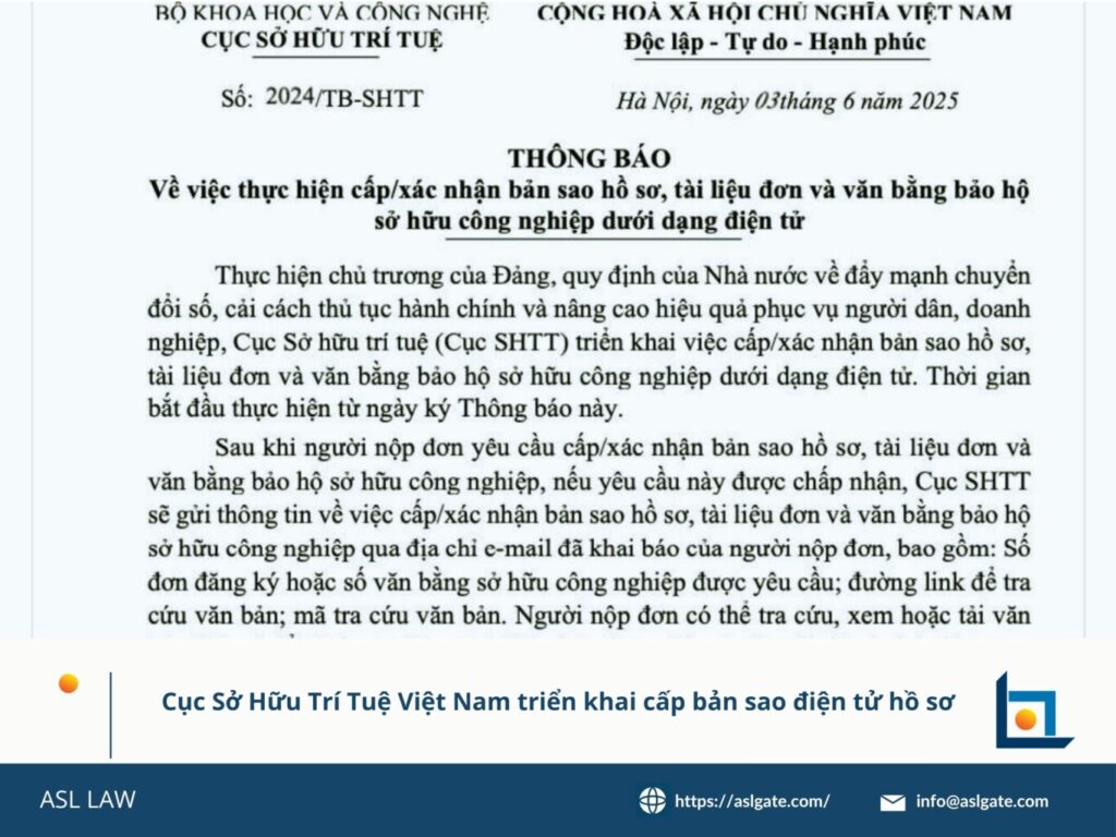 Cục Sở Hữu Trí Tuệ Việt Nam triển khai cấp bản sao điện tử hồ sơ và văn bằng bảo hộ, Cấp bản sao điện tử hồ sơ và văn bằng bảo hộ được Cục Sở Hữu Trí Tuệ Việt Nam triển khai, Việt Nam bắt đầu cấp bản sao điện tử hồ sơ và văn bằng bảo hộ sở hữu trí tuệ, Cục SHTT Việt Nam triển khai dịch vụ cấp bản sao điện tử hồ sơ và văn bằng bảo hộ, Cơ quan sở hữu trí tuệ Việt Nam cấp bản sao điện tử hồ sơ và văn bằng bảo hộ,