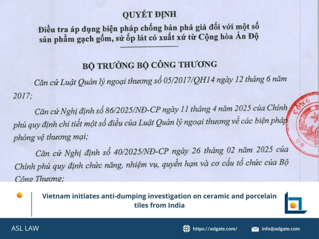 ASL LAW analysis of Vietnam ceramic tile anti-dumping case