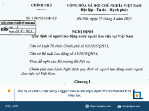 Hướng dẫn của ASL LAW về thay đổi quy định lao động Nghị định 219/2025