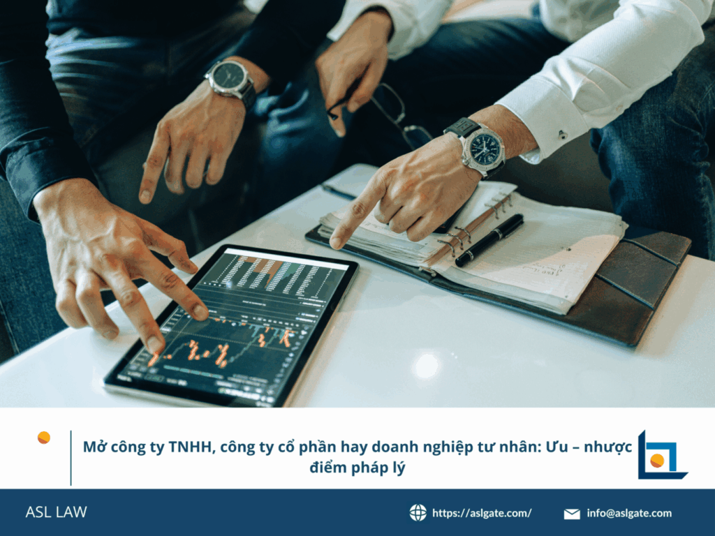 ASL LAW so sánh các loại hình doanh nghiệp tại Việt Nam