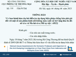 ASL LAW's guide to Vietnam float glass anti-dumping case AD22