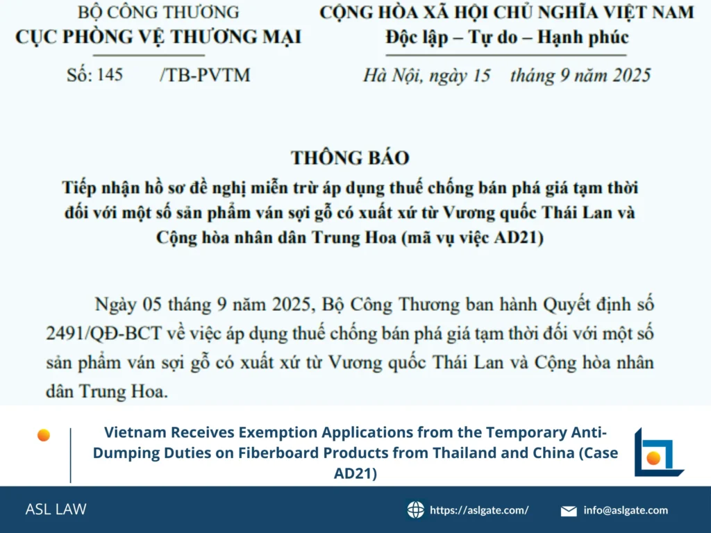 ASL LAW's guide to anti-dumping duty exemptions in Vietnam