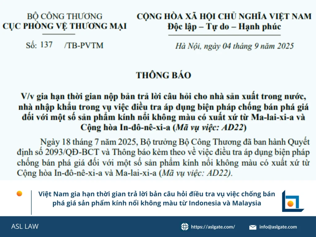 ASL LAW hướng dẫn trả lời bản câu hỏi điều tra chống bán phá giá