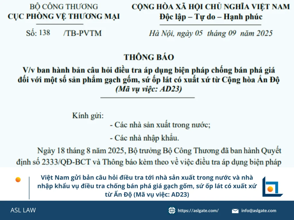 ASL LAW phân tích thuế chống bán phá giá ván sợi gỗ tại Việt Nam