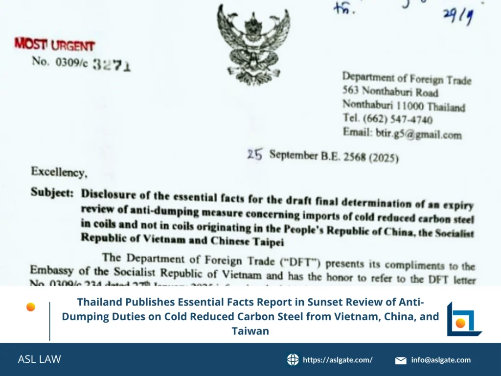 Legal analysis of Thailand's essential facts report in cold-rolled steel sunset review