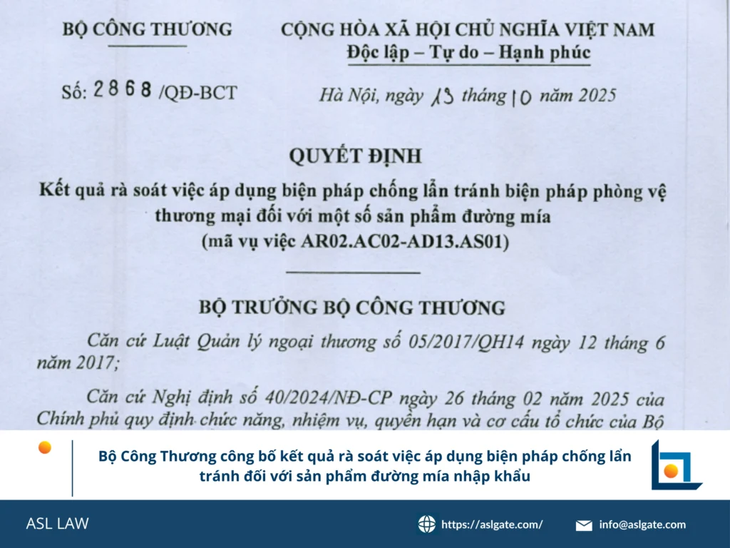 Phân tích của ASL LAW về quy trình rà soát các biện pháp chống lẩn tránh thuế của Việt Nam đối với các sản phẩm đường nhập khẩu.