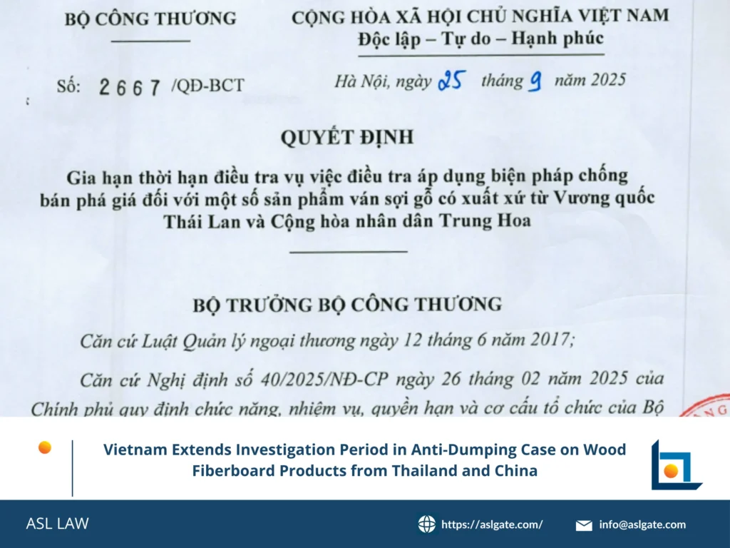 ASL LAW's analysis of Vietnam anti-dumping investigation extension