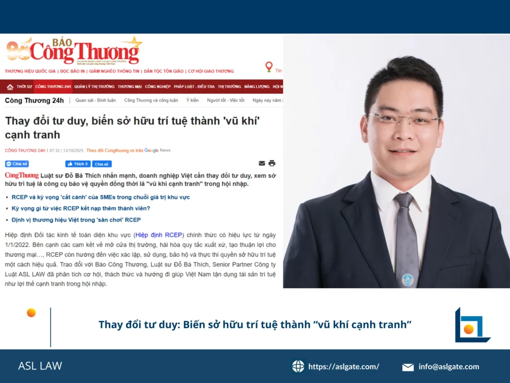 ASL LAW cung cấp khuôn khổ chuyển đổi sở hữu trí tuệ thành vũ khí cạnh tranh cho doanh nghiệp tại Việt Nam.
