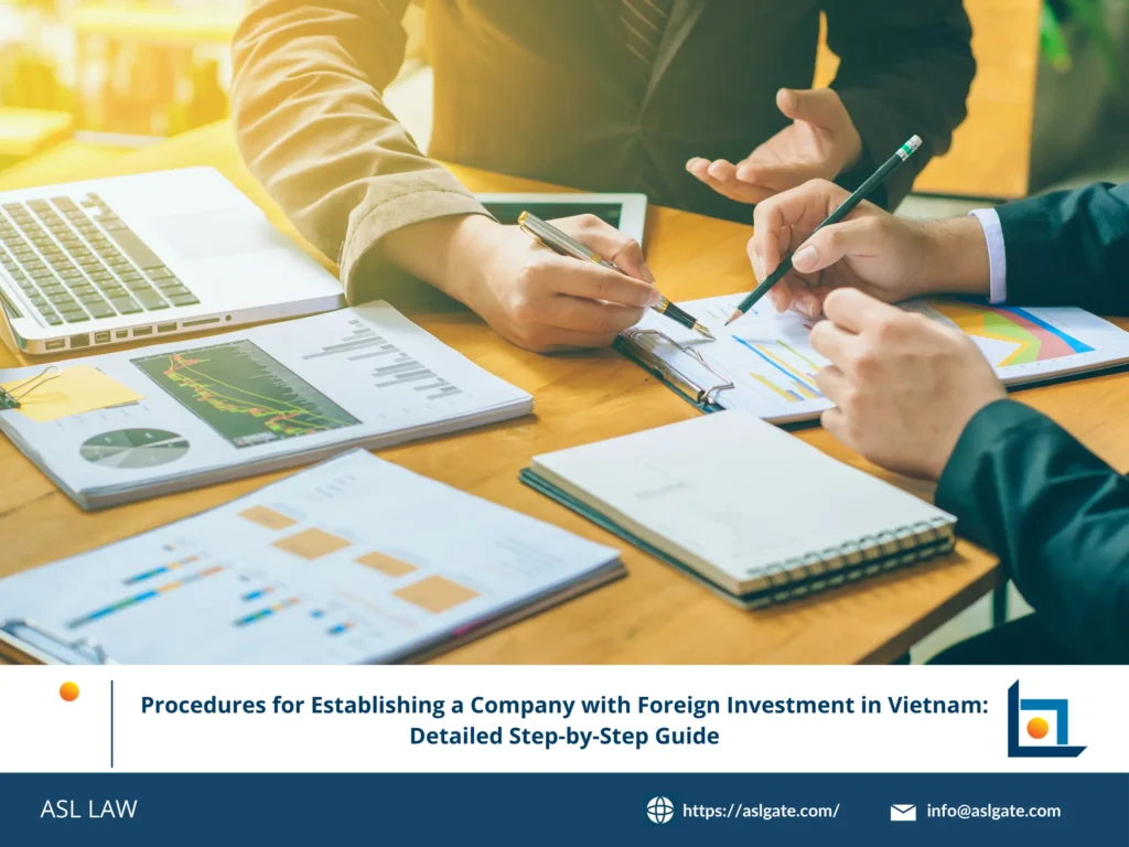 ASL LAW's detailed flowchart for establishing foreign investment companies in Vietnam.