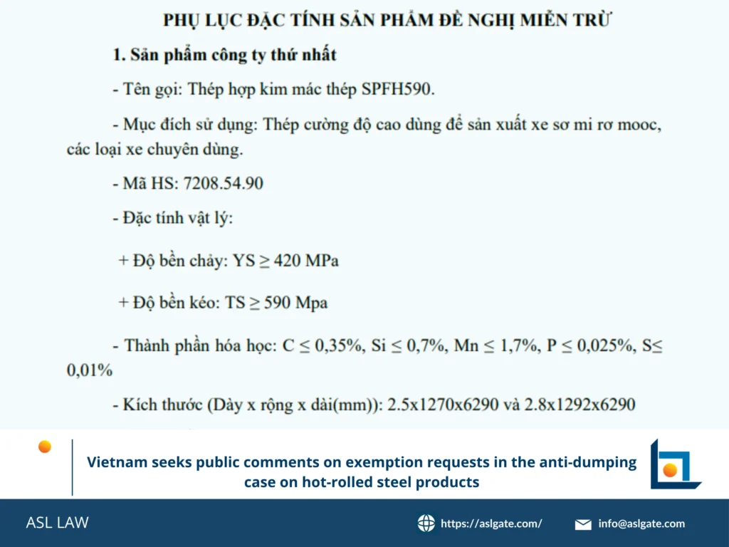 Vietnam public comment process for anti-dumping exemptions - ASL LAW.