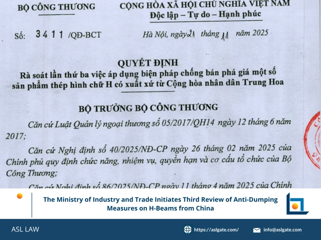 Vietnam anti-dumping review process for H-beams - ASL LAW.