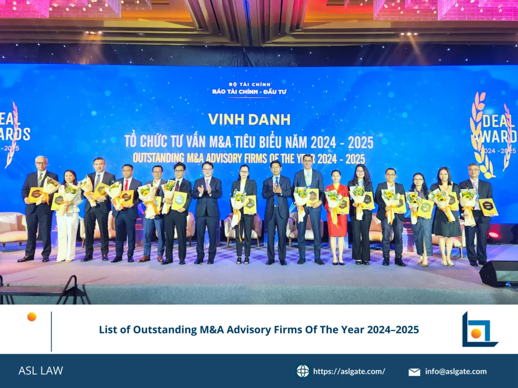 List of Outstanding M&A Advisory Firms Of The Year 2024–2025 in Vietnam |  ASL LAW