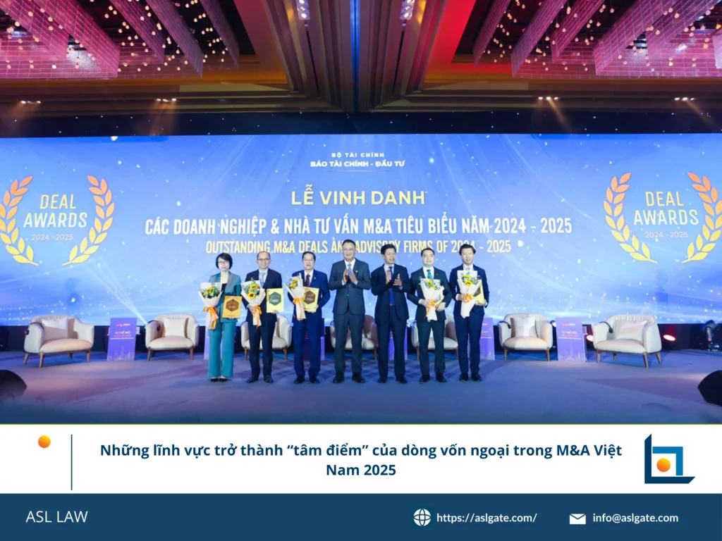 lĩnh vực tâm điểm M&A, dòng vốn nước ngoài, thị trường M&A Việt Nam 2025, ngành nghề thu hút đầu tư, xu hướng hợp nhất mua lại