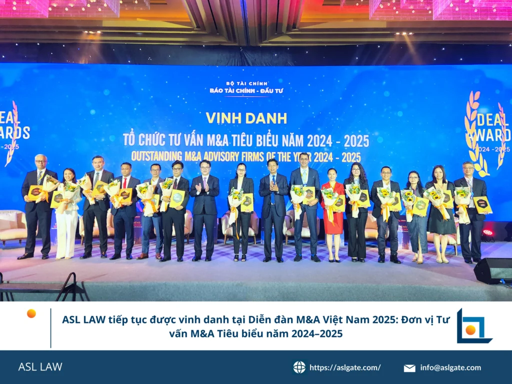 Đơn vị Tư vấn M&A Tiêu biểu, giải thưởng ASL LAW, Diễn đàn M&A Việt Nam 2025, thành tựu pháp lý, thị trường M&A Việt Nam