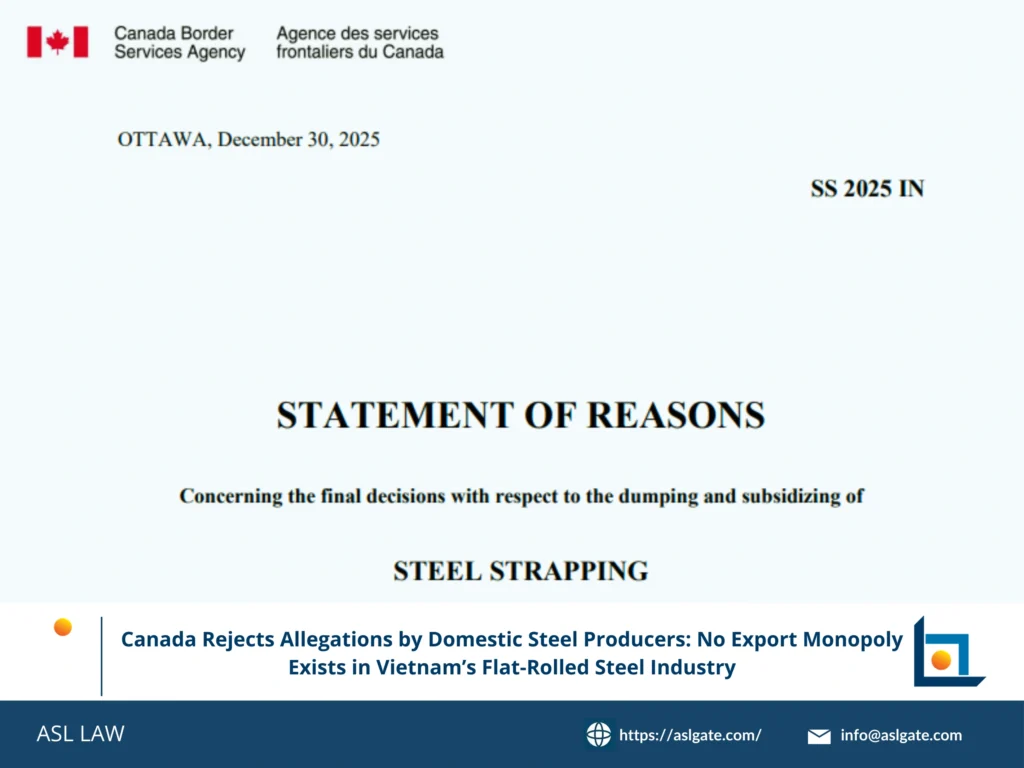 Canada trade investigation Vietnam steel, flat-rolled steel export, monopoly allegations rejected, CBSA ruling, Vietnam steel industry defense