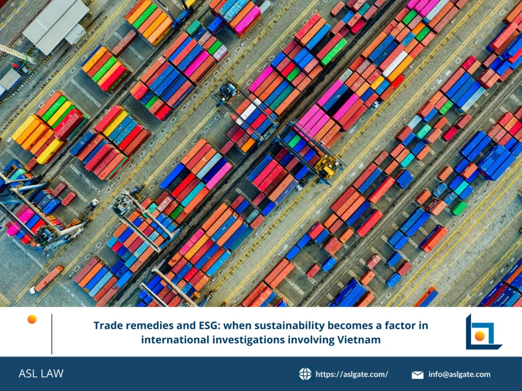 Analysis of how environmental and social governance criteria are integrated into trade remedy investigation questionnaires.