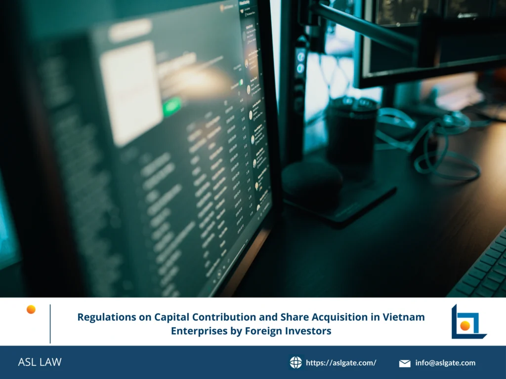 A detailed flowchart by ASL LAW illustrating the step-by-step legal procedure for foreign investors to contribute capital to a company in Vietnam.