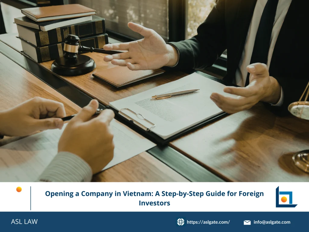 ASL LAW corporate lawyers assisting foreign investors with company formation documents at Ho Chi Minh City office