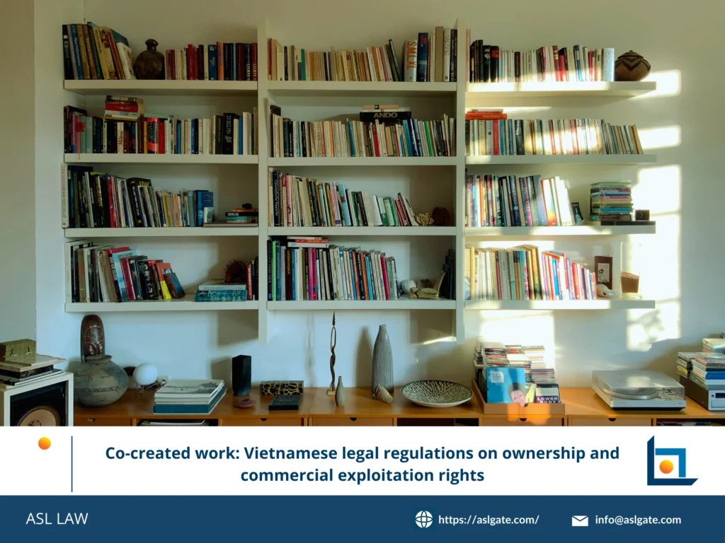 ASL LAW copyright lawyers reviewing co-created work agreements at Ho Chi Minh City office