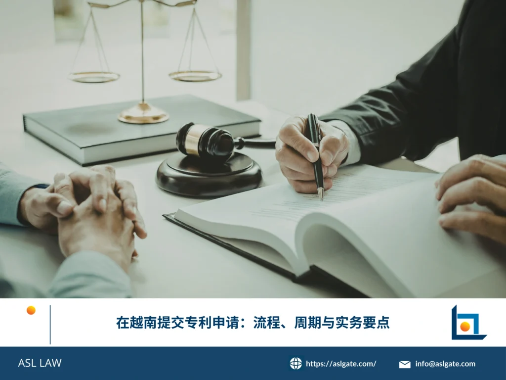 ASL LAW专利代理人正在为客户讲解越南专利申请流程图和技术文件准备要求