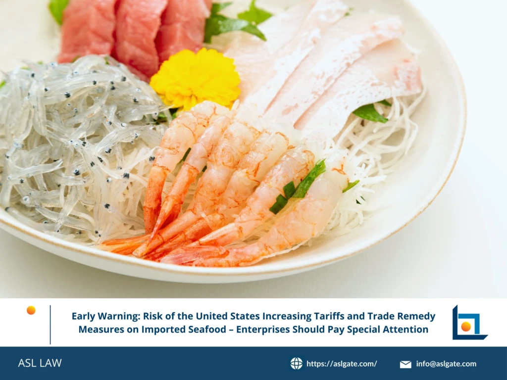 ASL LAW trade remedy attorneys reviewing U.S. Customs and Border Protection tariff schedules and FDA import alerts affecting Vietnamese seafood at Hanoi office