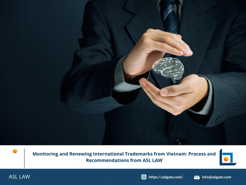 ASL LAW trademark attorneys reviewing international trademark monitoring reports and renewal schedules for a multinational client at Hanoi office