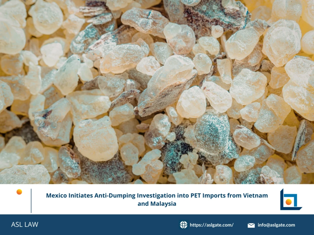 ASL LAW trade remedy attorneys analyzing Mexico’s Ministry of Economy anti-dumping initiation notice for PET resin imports from Vietnam and Malaysia at Hanoi office