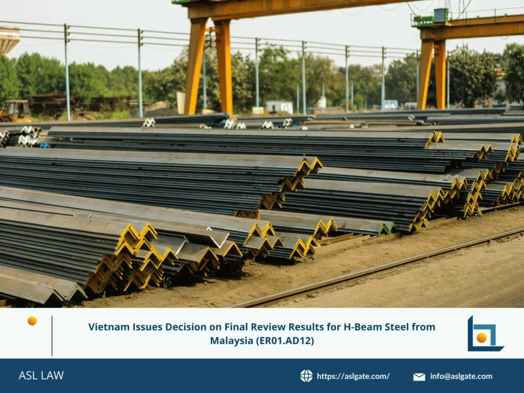 ASL LAW trade remedy attorneys analyzing MOIT Decision No. 1978/QD-BCT concluding the sunset review of anti‑dumping duties on Malaysian H‑beam steel at Hanoi office