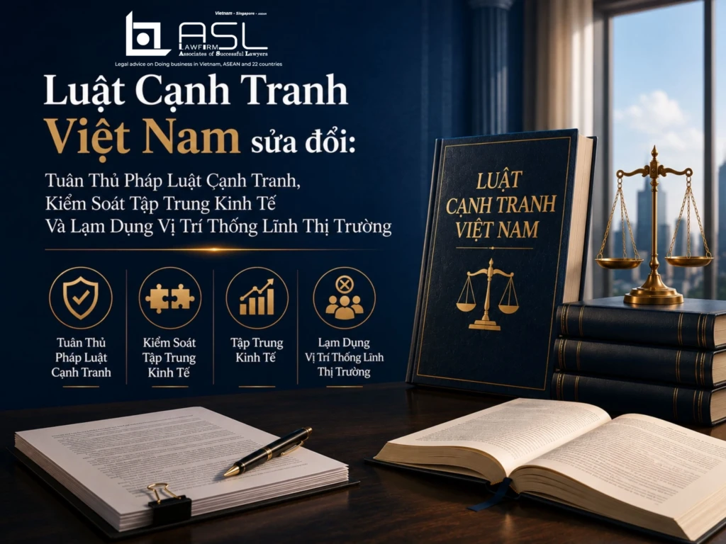 Luật cạnh tranh Việt Nam sửa đổi về tuân thủ pháp luật cạnh tranh, kiểm soát tập trung kinh tế và lạm dụng vị trí thống lĩnh thị trường