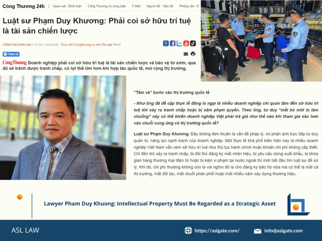 Lawyer Pham Duy Khuong of ASL LAW speaking at an IP strategy seminar about intellectual property as a strategic asset