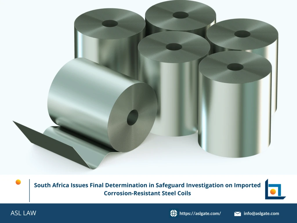 ASL LAW trade remedy attorneys analyzing South Africa's final safeguard determination on corrosion-resistant steel coils at Hanoi office