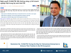 ASL LAW policy advisors analyzing Resolution 10-NQ/TW and its impact on Vietnamese enterprises in the FDI ecosystem at Hanoi office