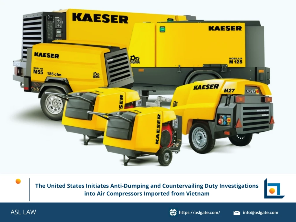 ASL LAW trade remedy attorneys analyzing US DOC anti-dumping and CVD investigations on air compressors from Vietnam at Hanoi office