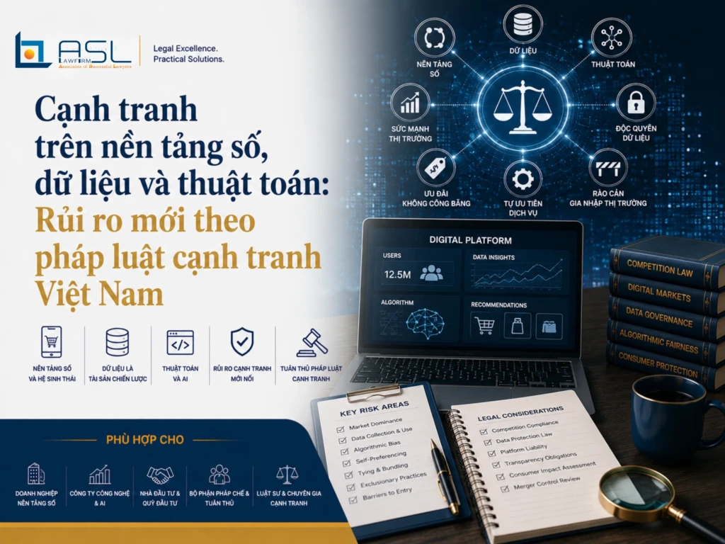ASL LAW chuyên gia pháp lý cạnh tranh và công nghệ phân tích các rủi ro cạnh tranh mới từ nền tảng số, dữ liệu và thuật toán tại văn phòng Hà Nội
