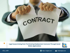 Legal Issues Arising from Terminating Employment Contracts Through Social Media Applications