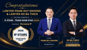 ASL LAW intellectual property attorneys celebrating the firm's continued recognition in Managing IP's IP Stars 2026 at Hanoi office