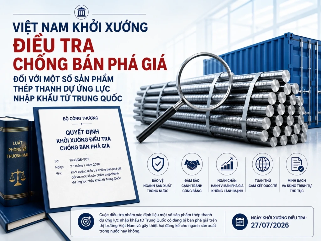 ASL LAW chuyên gia phòng vệ thương mại phân tích Quyết định khởi xướng điều tra chống bán phá giá thép thanh dự ứng lực từ Trung Quốc tại văn phòng Hà Nội