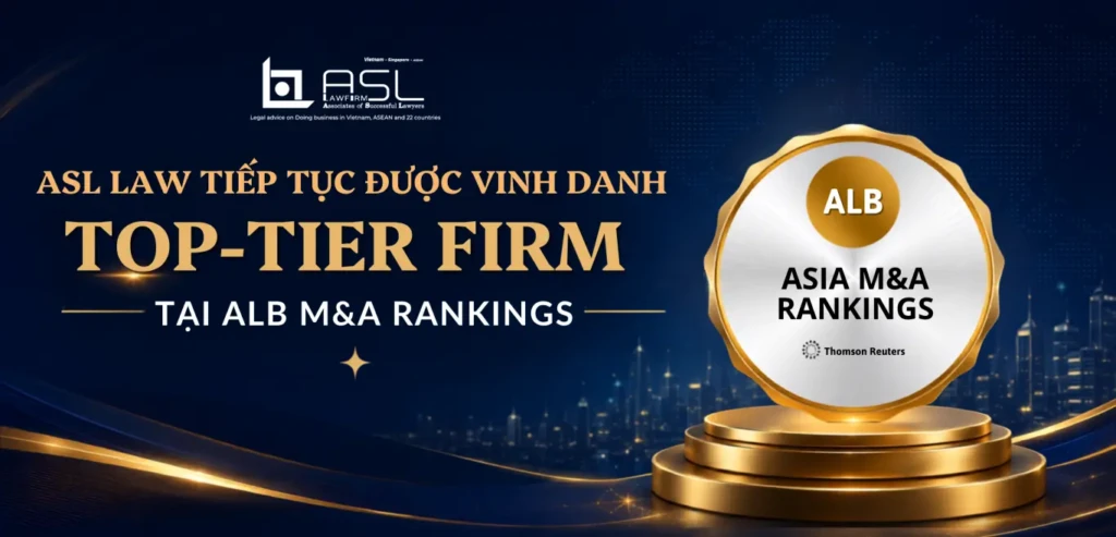 ASL LAW các luật sư M&A chụp ảnh kỷ niệm tại văn phòng Hà Nội sau khi được vinh danh Top-Tier Firm tại ALB Asia M&A Rankings