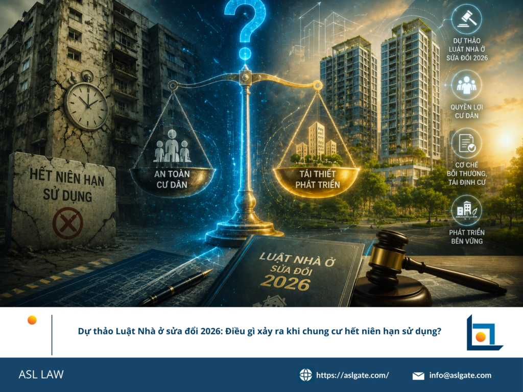 ASL LAW luật sư bất động sản và nhà ở phân tích các quy định về xử lý chung cư hết niên hạn sử dụng theo dự thảo Luật Nhà ở sửa đổi 2026 tại văn phòng Hà Nội.