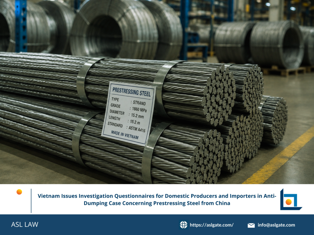 ASL LAW trade remedy attorneys analyzing Vietnam's TRAV investigation questionnaires in the anti-dumping case concerning prestressing steel from China at Hanoi office.
