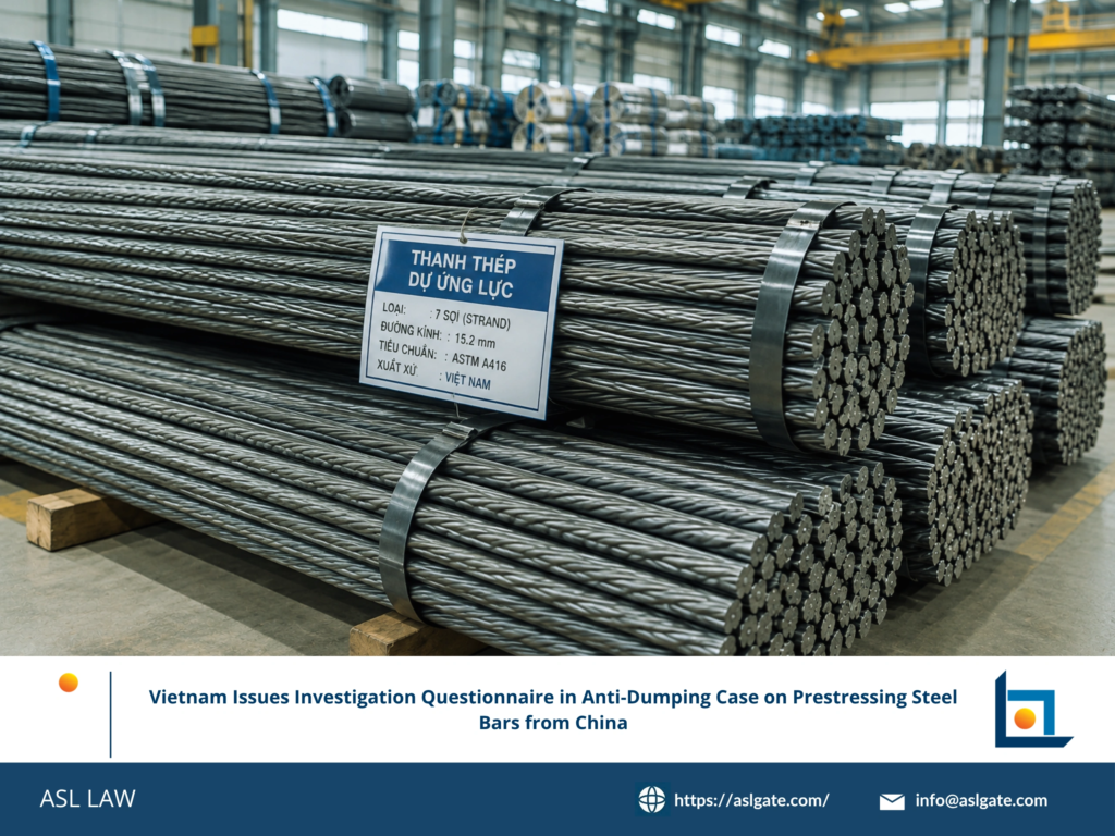 ASL LAW trade remedy attorneys analyzing Vietnam's AD24 investigation questionnaire in the anti-dumping case on prestressing steel bars from China at Hanoi office.