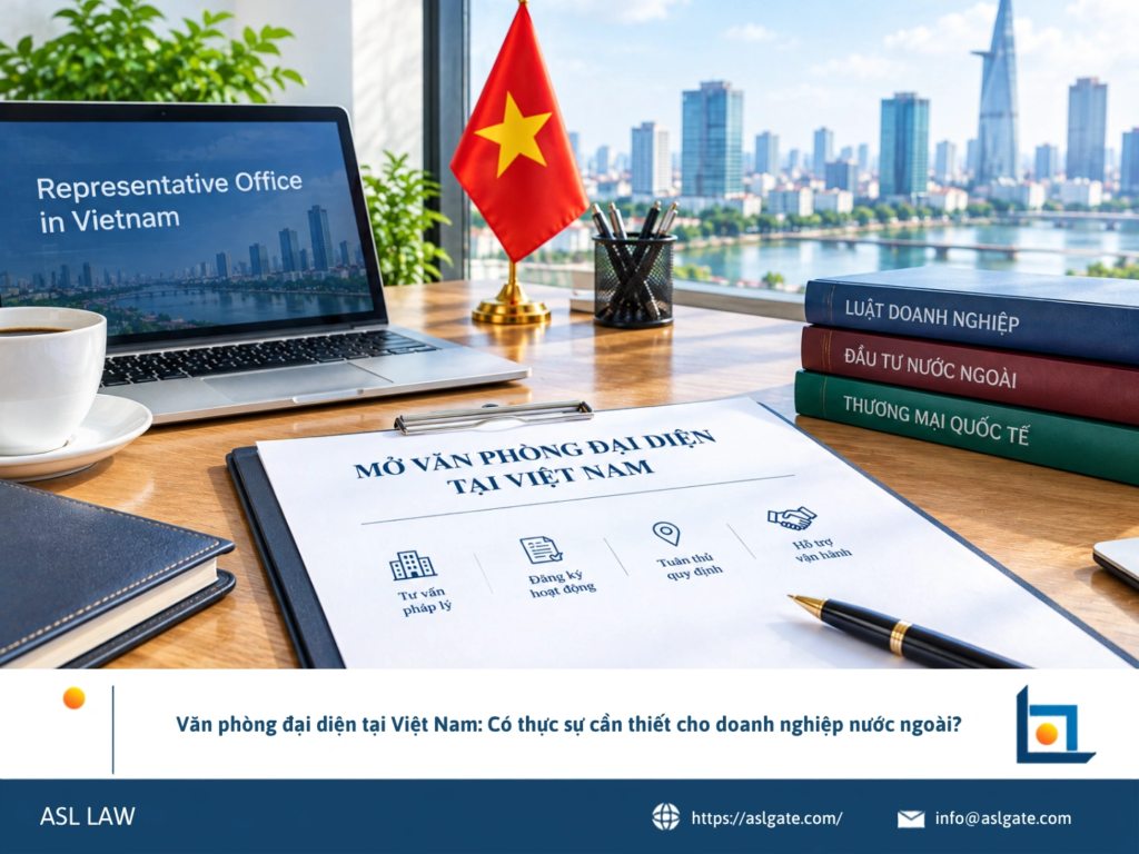 ASL LAW luật sư doanh nghiệp thảo luận về sự cần thiết và lợi ích của văn phòng đại diện với khách hàng nước ngoài tại văn phòng Hà Nội.