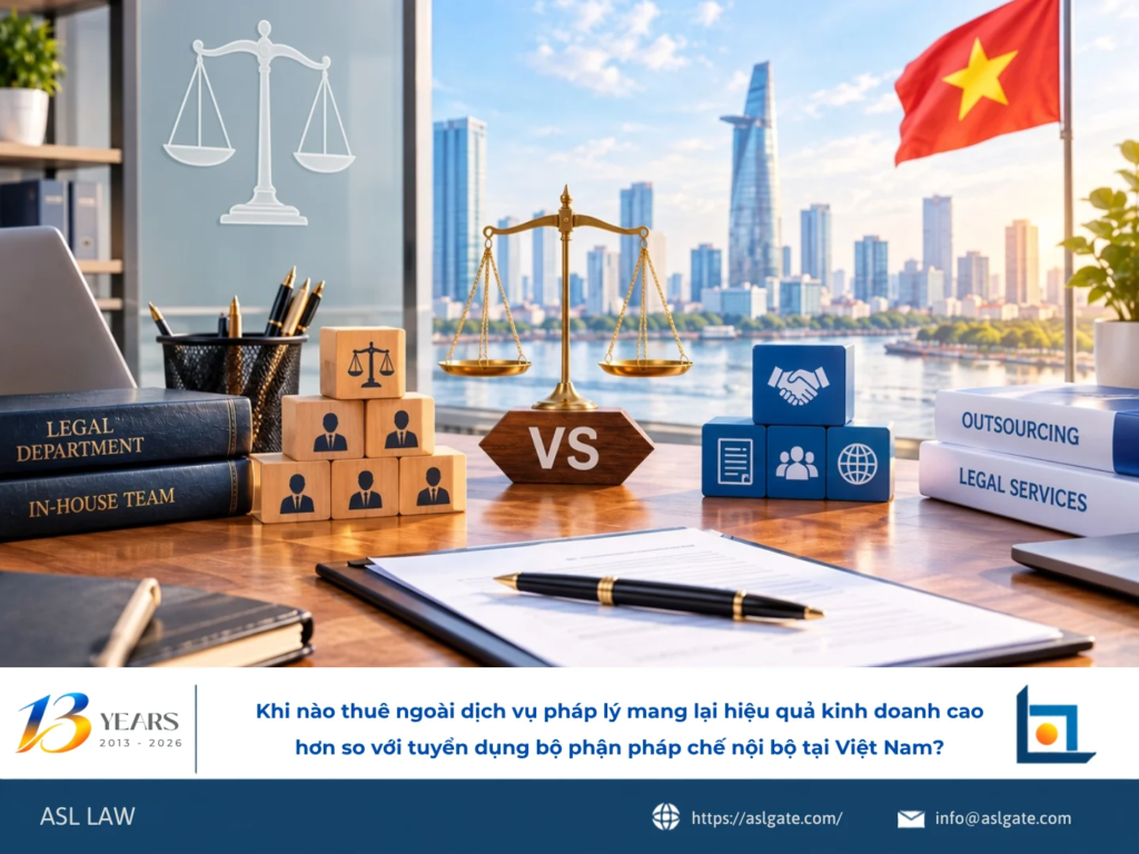ASL LAW chuyên gia tư vấn pháp lý so sánh mô hình thuê ngoài và pháp chế nội bộ cho doanh nghiệp tại văn phòng TP.HCM.