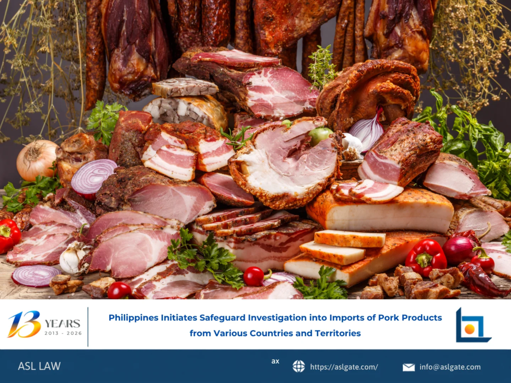 ASL LAW trade remedy attorneys analyzing the Philippines' safeguard investigation into imported pork products and its implications for Vietnamese exporters at Hanoi office.