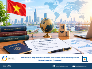 ASL LAW investment attorneys advising Vietnamese investors on legal requirements before overseas investment at Hanoi office.